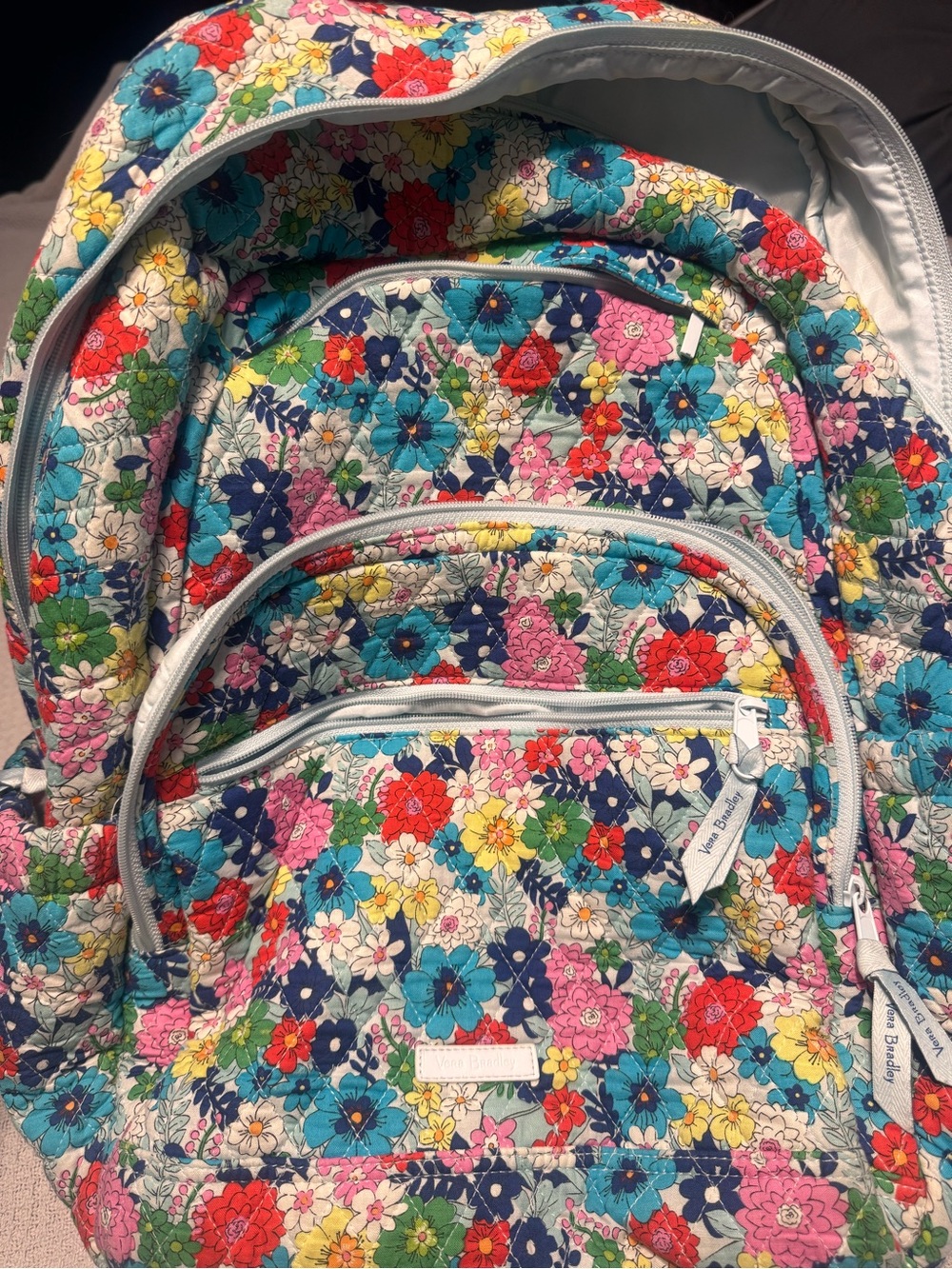 Vera Bradley Floral Quilted Backpack in Multicolor Bloom